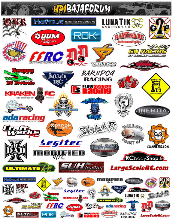 HBF Sponsor Sticker Sheet by Snappy RC